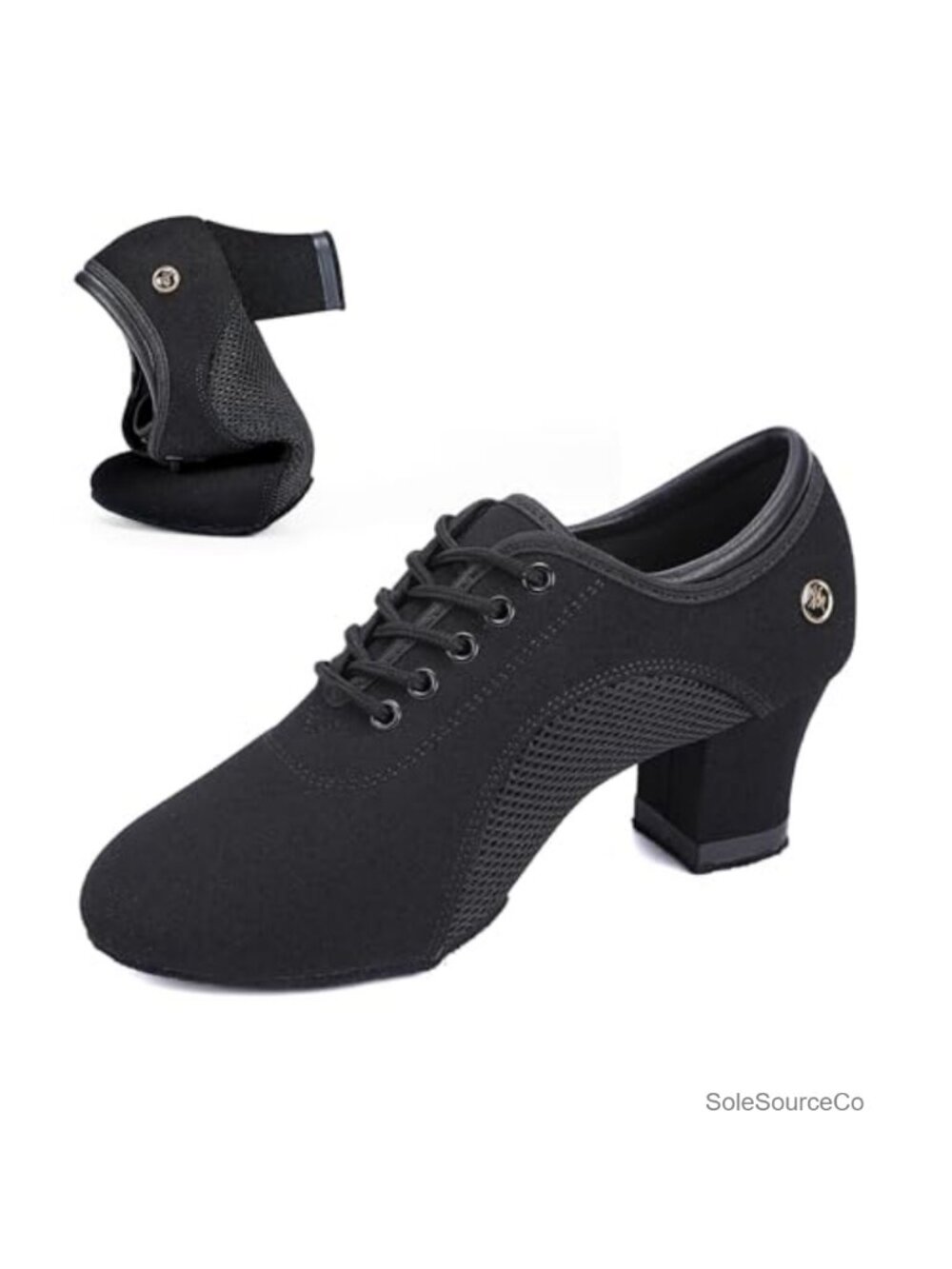 Women's Lace-Up Ballroom Dance Shoes 1.5/2in Heels Salsa Latin Practice